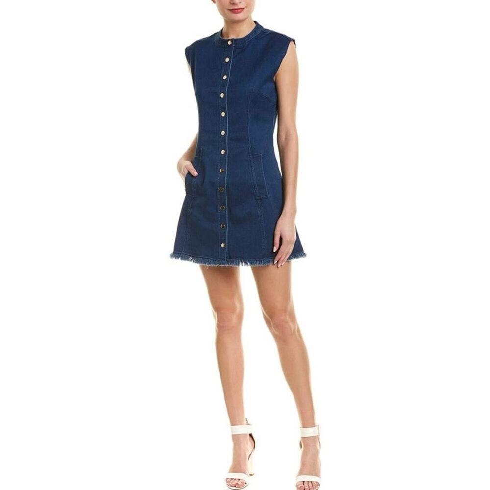 Ali & Jay Denim Button Down Sleeveless Mini Dress Size M